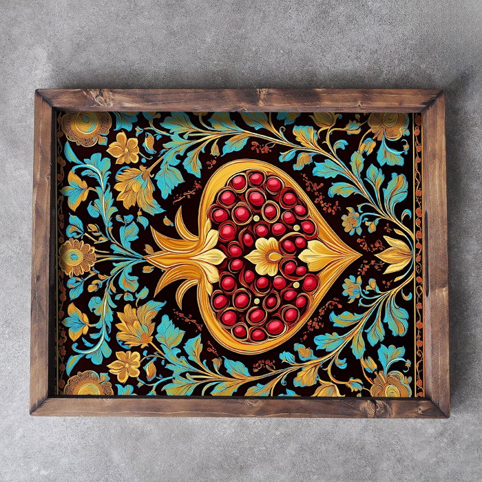 Aberto Design REF041 Bandeja de 100% Madera Maciza 48x38x4 cm